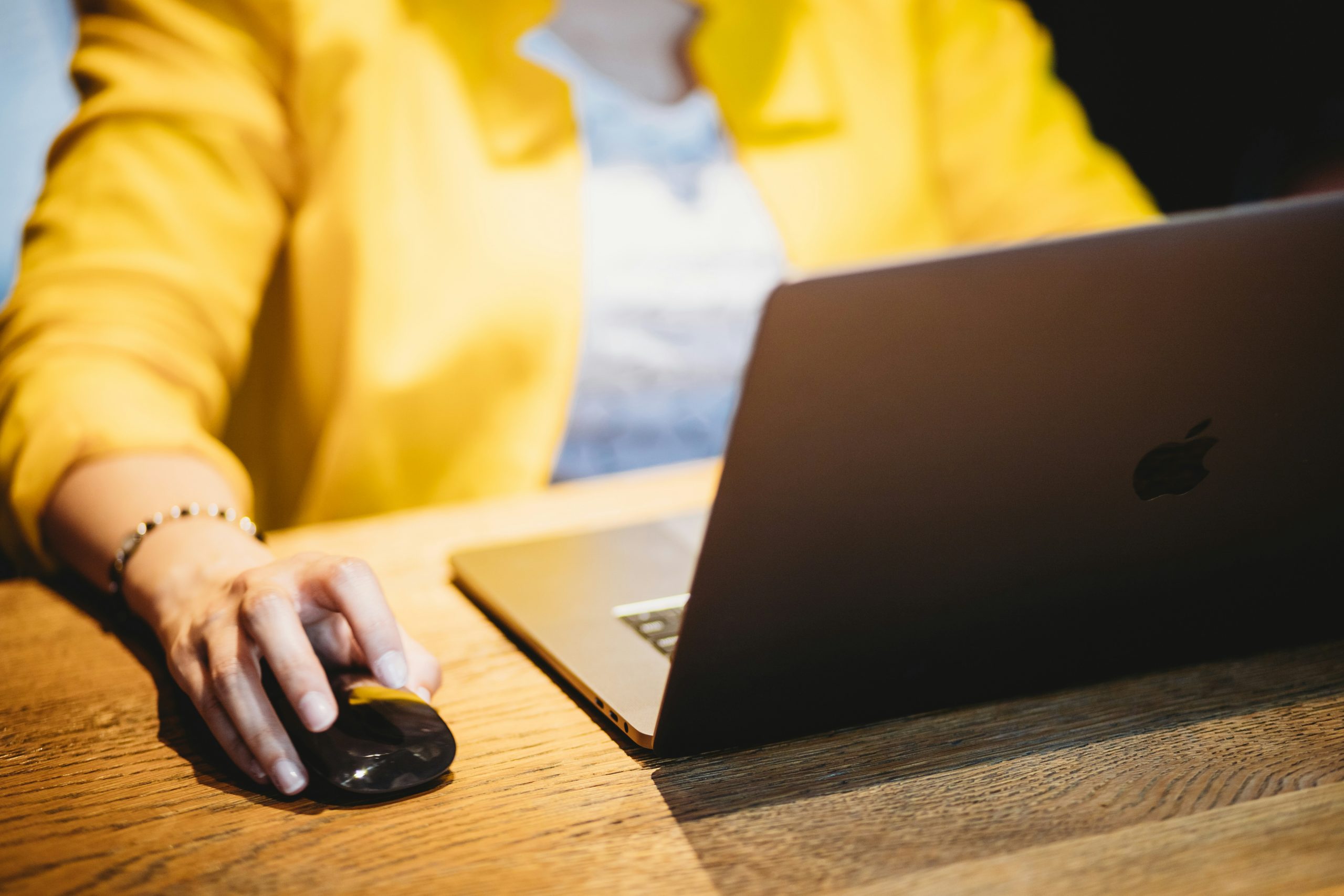 Image of a person working on the computer